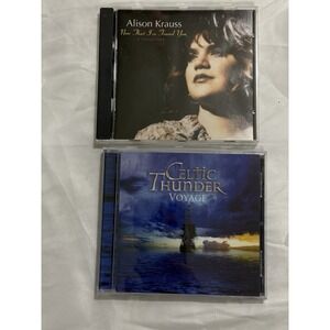 LOT OF 2 CD'S  ALISON KRAUSS - Now That I've Found You & CELTIC THUNDER "VOYAGE"